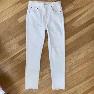 Re/done high rise ankle crop stretch Jean